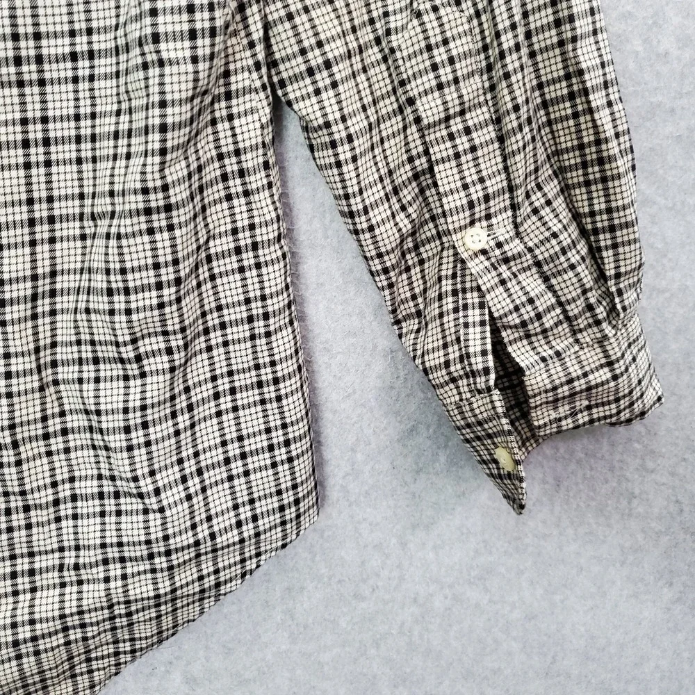 Ralph Lauren Men Button Up Shirt M Beige Plaid Blake Logo Embroidered Pony READ